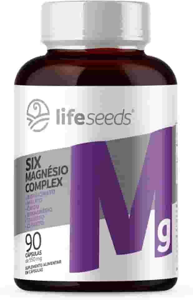 Six Magnésio Complex (Bisglicinato + Malato + Óxido + Dimagnésio + Taurato+ Cloreto) 350 mg - Alta Concentração - 90 Cápsulas