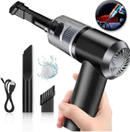 Aspirador Portátil Automotivo Potente Recarregável Premium, portátil de alta potência sem fio, aspirador de pó para carro Aspirador de pó seco úmido Vassoura para carro e kit de acessórios