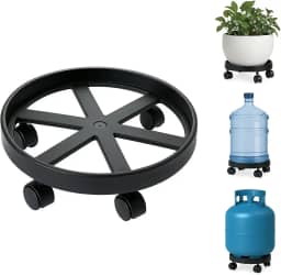 Suportes Multiuso com Rodinhas 360° – Para Botijão, Plantas e Galão | Suporta até 55kg