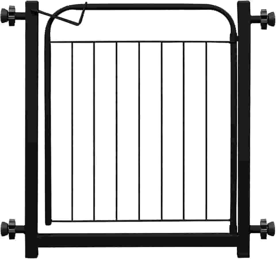 Portão Grade Pet Cães 69 cm Altura, Ajustável 68 a 73 cm e 78 a 83 cm com Extensor, Açomix, Preto