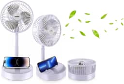 Ventilador De Mesa Portátil Dobrável Silencioso Recarregável