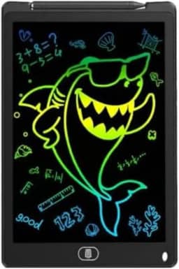 Genérico Lousa Mágica Educativa Tablet Infantil 12' Preta com Caneta Interativa Inclusa