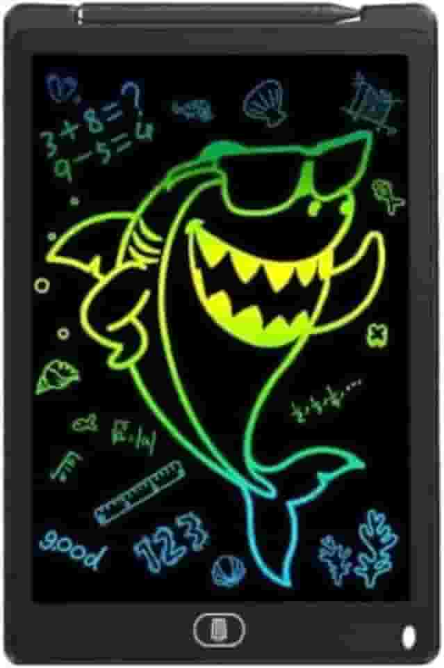 Genérico Lousa Mágica Educativa Tablet Infantil 12' Preta com Caneta Interativa Inclusa