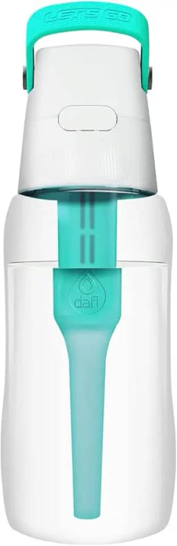 Dafi Garrafa de água filtrada com filtro e canudo | 500 ml | Garrafa esportiva para água da torneira | Substituição de filtro de purificação portátil | Para viagens de sobrevivência e trilhas,