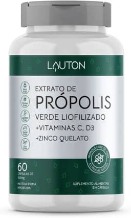 Extrato De Própolis Verde + Zinco + C + D3 Cps - Lauton