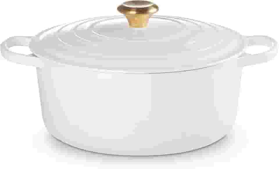Le Creuset Panela Redonda 28 cm Ferro Fundido Esmaltado Signature Branco