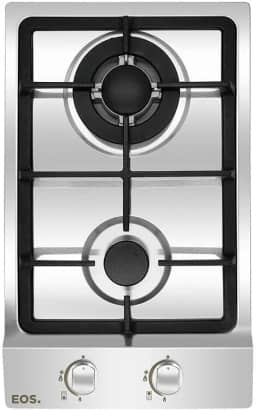 Cooktop Dominó a Gás 2 Bocas Eos Chama Tripla Inox Ecg02 Bivolt