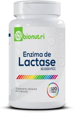 Enzima Lactase Premium 10.000 Fcc 120 Cápsulas Intolerância Lactose Bionutri
