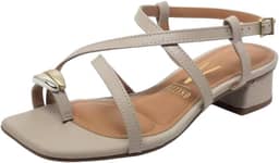 Sandalia Feminina Salto Baixo Conforto Casual Vizzano