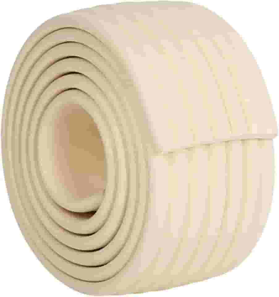 Protetor Canto Quina Borda Cantoneira Parede Escada Segurança Bebê Rolo 2 Metros (Bege)