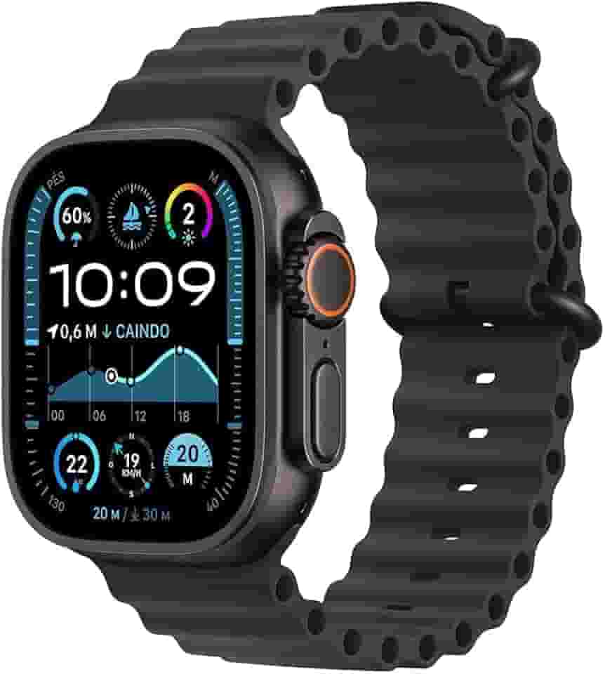 Apple Watch Ultra 2 GPS + Cellular • Caixa preta de titânio – 49 mm • Pulseira Oceano preta