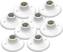 Kit 8 Plafon Branco Simples bocal E-27 bivolt 110/220 |DEPARTAMENT STORE