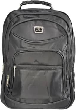 Mochila Bolsa Notebook Impermeável com 5 Compartimentos Entrada USB e P2 Bolsos Laterais para Garrafa Alça Reforçada em Cabo de Aço Preta Linha Premium