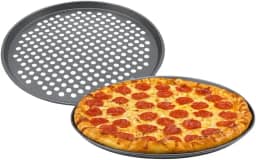 Forma Pizza Antiaderente Assadeira C/Furos Aço Carbono 31,5cm