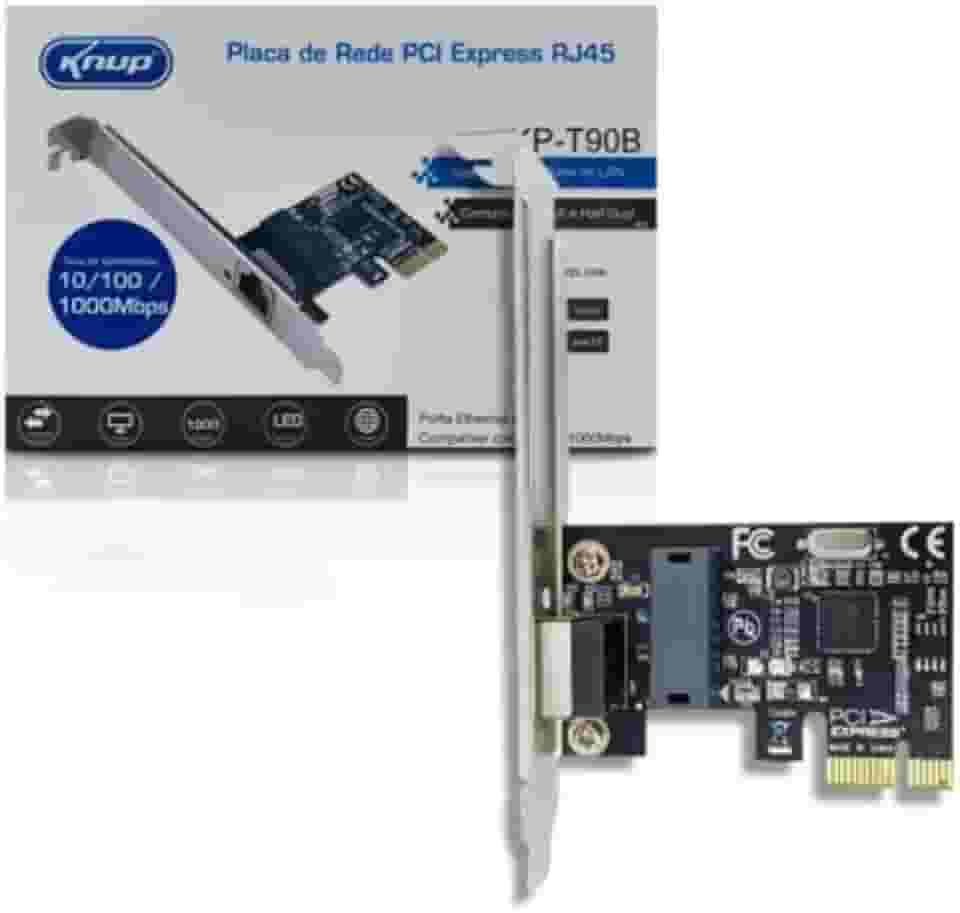 Placa De Rede Gigabit Lan Rj45 Pci Express 1000mbps Para Pc