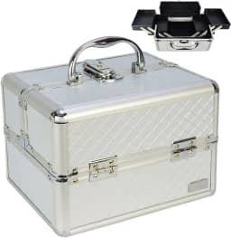Maleta Maquiagem e Joias Frasqueira Prata CBRN19151