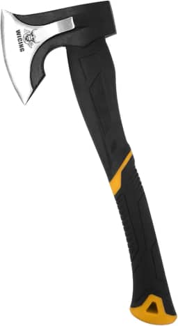 WICING Machado De Rachar, Machado De Acampamento De 15 Polegadas, Machado De Corte 1065 Aço De Alto Manganês E Cabo De Fibra De Vidro Ergonômico