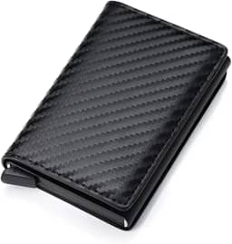 Carteira Slim Antifurto RFID Porta Cartões Masculina em Couro Proteção Contra Clonagem Design Compacto e Minimalista Carteira Fina para Cartões e Dinheiro - NR SHOP