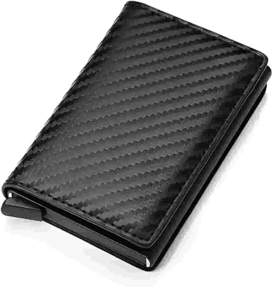 Carteira Slim Antifurto RFID Porta Cartões Masculina em Couro Proteção Contra Clonagem Design Compacto e Minimalista Carteira Fina para Cartões e Dinheiro - NR SHOP