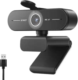EMEET C60E 4K Webcam para PC - foco automático PDAF, microfones duplos com cancelamento de ruído, FOV de 73°, correção automática de luz, USB Plug&Play