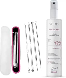 Solução Emoliente Facial Face Care 200ml + Extrator de Cravos Cureta