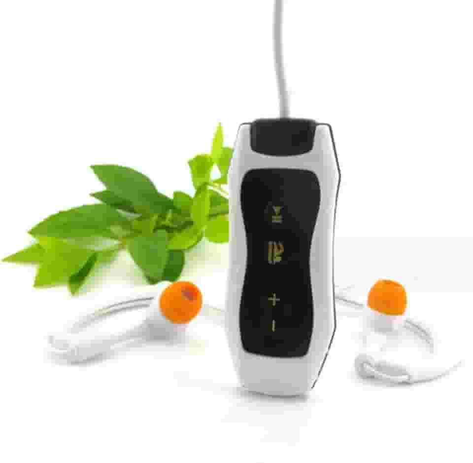 Reprodutor de Música MP3 com Som IP68 Rádio FM Recarregável via USB 2 0 Design Clip para Natação Mergulho Corrida Fone Ouvido Esportivo