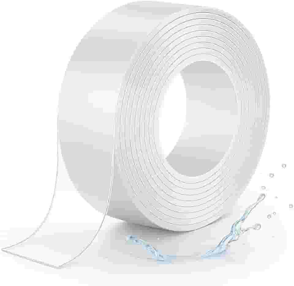 Fita Nano Dupla Face Transparente 3cm X 3m – Extra Forte, Reutilizável, Lavável, Multiuso, Fixação Sem Resíduos Para Parede, Decoração, Organização De Casa E Escritório
