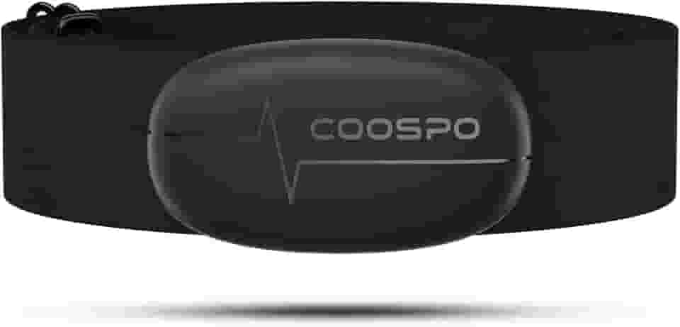 COOSPO Monitor de frequência cardíaca H6, pulseira torácica Bluetooth 4.0 ANT+ IP67, sensor de frequência cardíaca torácica para relógios esportivos Peloton Polar DDP Yoga Map My Ride Garmin