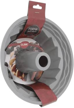 Forma de Bolo Vazada Silicone Cinza ou vermelho - Clink