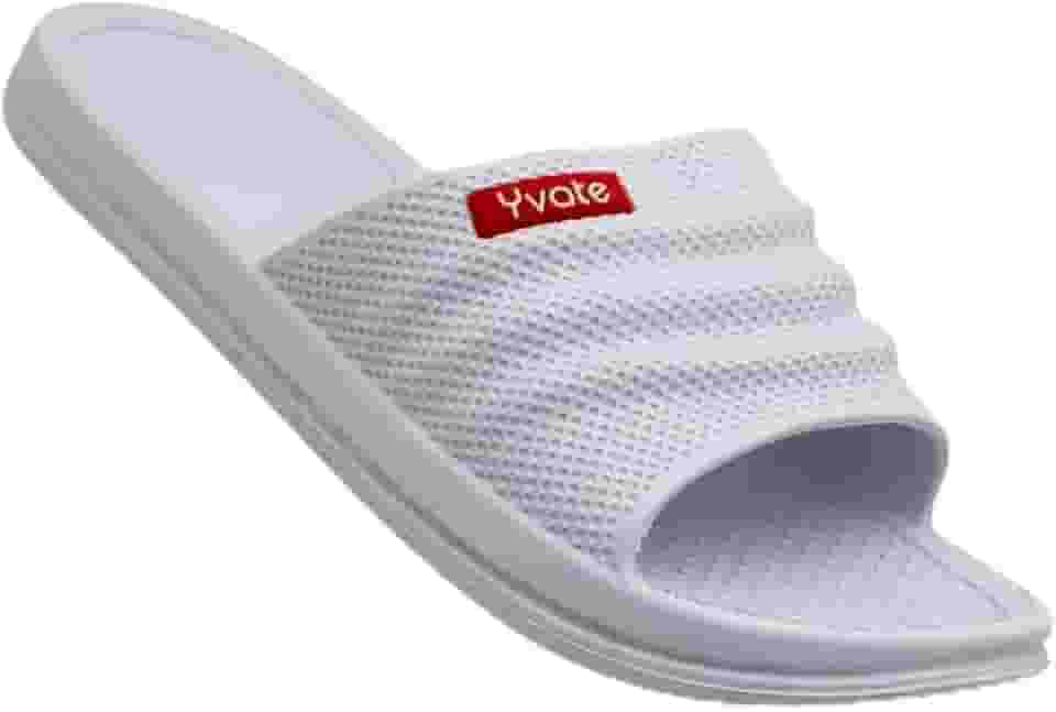 Yvate Sandália Chinelo Slide Leve Massageador Nuvem Macio Unissex Adulto Branco