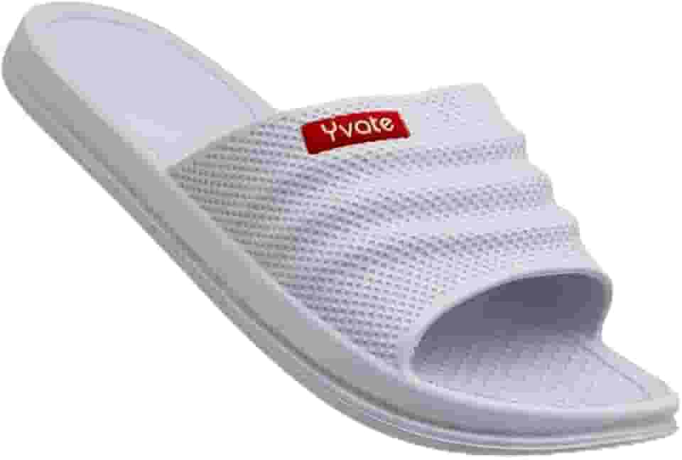 Yvate Sandália Chinelo Slide Leve Massageador Nuvem Macio Unissex Adulto Branco