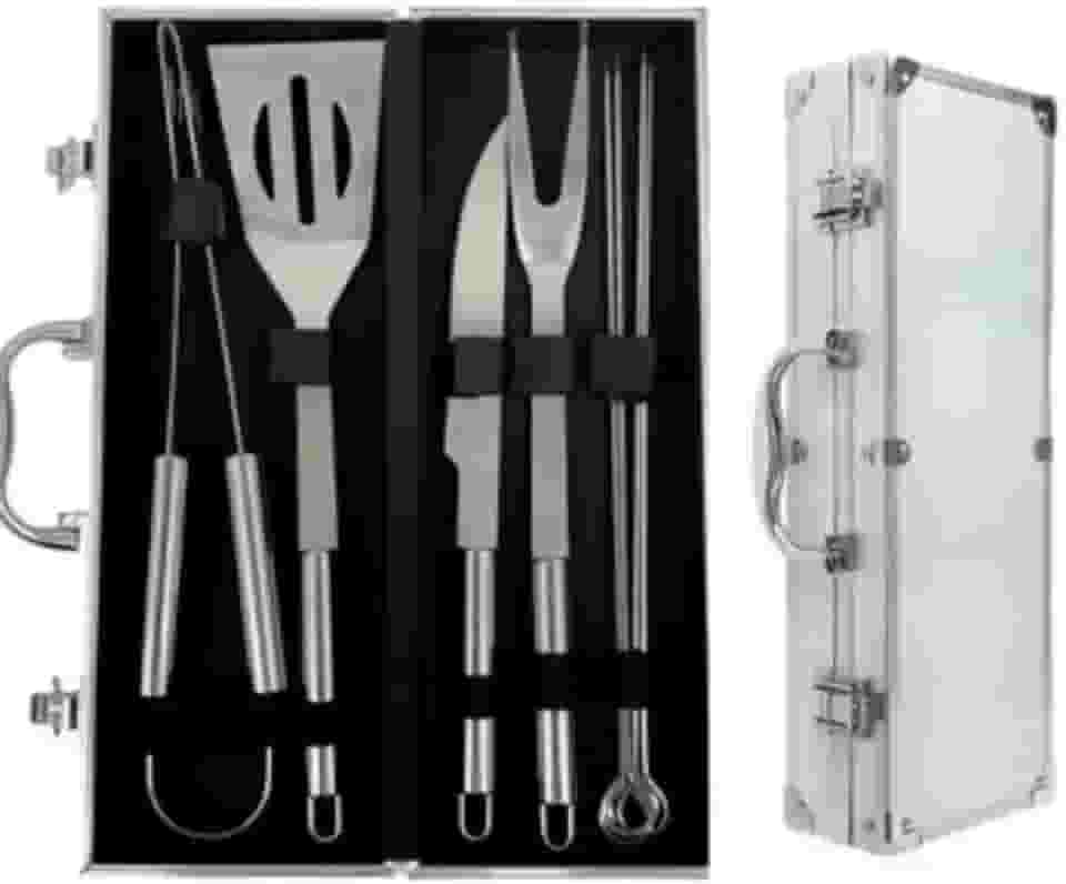 Kit Churrasco Inox Maleta Luxo Gourmet