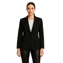 Blazer Feminino Sem Forro com Botão Encapado e Bolsos Falsos