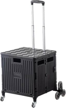 Carrinho De Feira Dobrável Multiuso Portátil Vira Maleta Com Rodinhas 360 Sobe Escadas