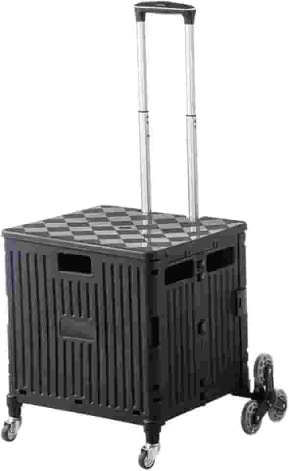 Carrinho De Feira Dobrável Multiuso Portátil Vira Maleta Com Rodinhas 360 Sobe Escadas