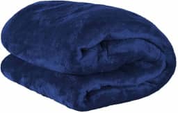 Cobertor Manta Microfibra Solteiro 01 Peça (Toque Aveludado) - Marinho