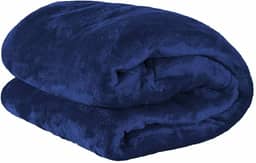 Cobertor Manta Microfibra Solteiro 01 Peça (Toque Aveludado) - Marinho