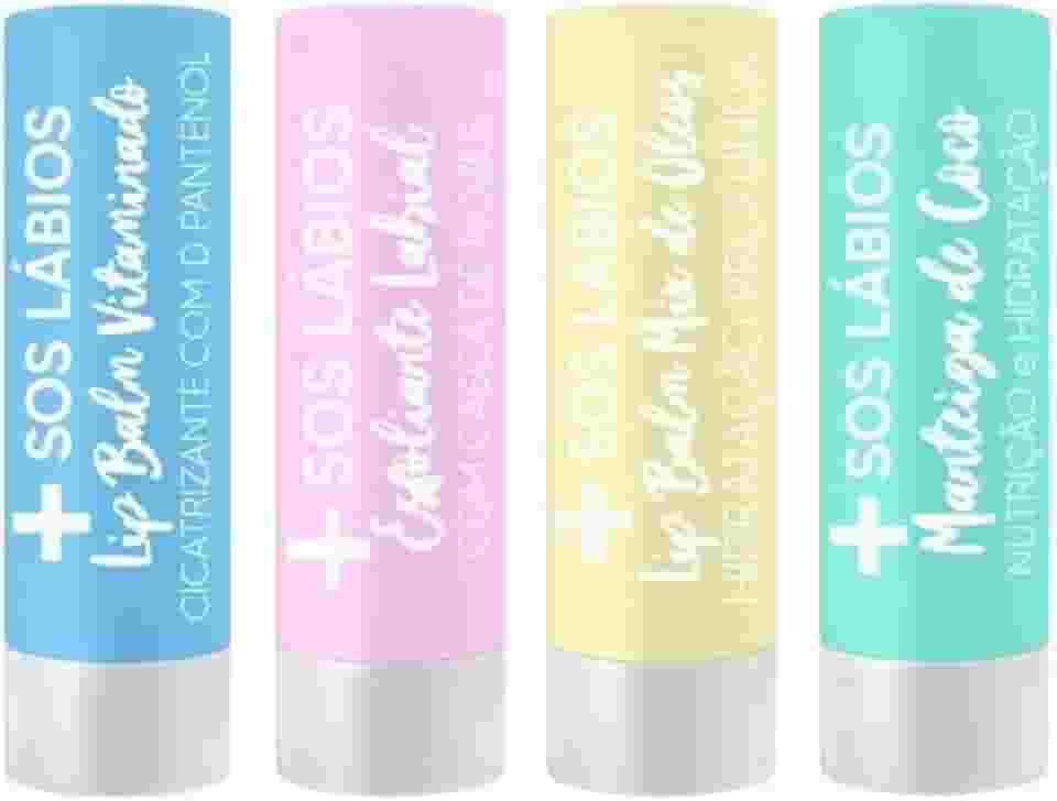 Outras Kit 4 Unidades - Tratamento Intensivo Sos Labios - Recupera E Protege Seus Labios Top Beauty