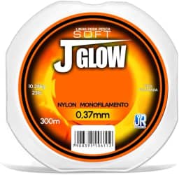 JR Pesca JGlow 300m Linha Monofilamento Laranja Alta Resistência e Visibilidade Para Pesca Esportiva