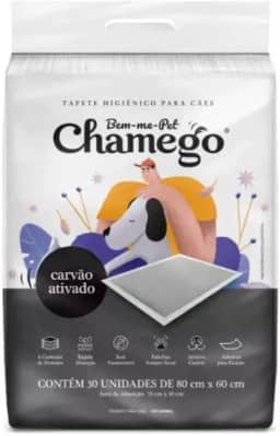 Tapete Higienico Carvão Ativado Chamego 80x60 30 Unidades