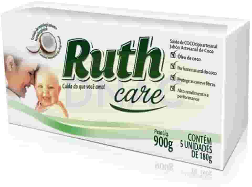 Sabão De Coco Em Barra 5x180g Para Roupas Louças Cabelo - Ruth