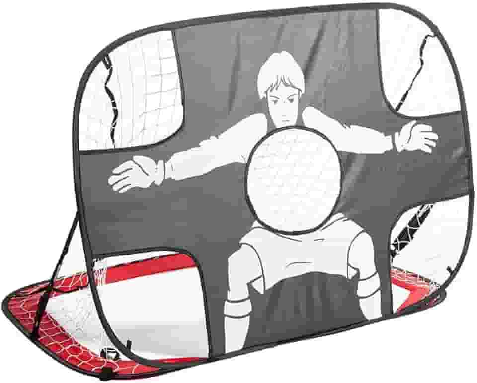 Rede de gol de futebol dobrável dupla portátil para crianças, conjunto portátil de treinamento de futebol interno/externo