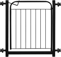 Portão Cachorro Pet Cercado Segurança para Cães e Bebês Largo 69 a 84cm com Extensor 10cm Cor Preto Romero