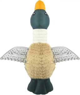 Gansos selvagens brinquedo de cachorro que faz barulho para cães pequenos e médios exercício de mastigação fofo com guinchos enriquecimento de pelúcia, Marrom Claro