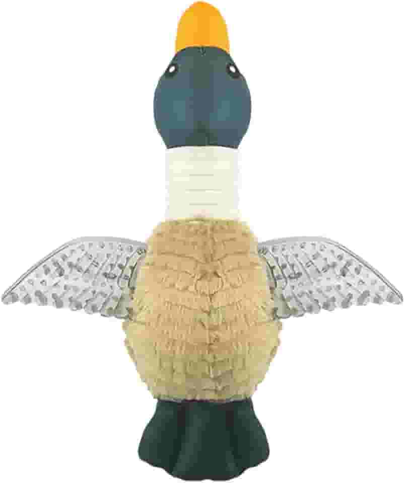 Gansos selvagens brinquedo de cachorro que faz barulho para cães pequenos e médios exercício de mastigação fofo com guinchos enriquecimento de pelúcia, Marrom Claro