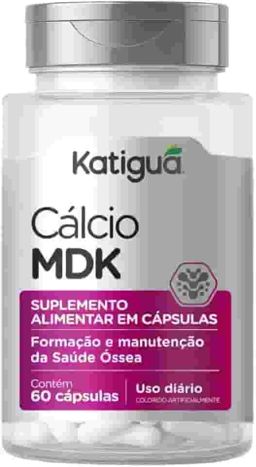 Katiguá, Cálcio MDK, Cálcio, Magnésio & Vitamina D3 e K2, Sem sabor, 60 Cápsulas rígidas • 30 doses, Prata