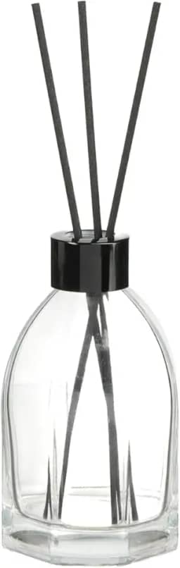 Frasco Difusor Aromatizador 200ml Vidro Varetas Banheiro (Preto)