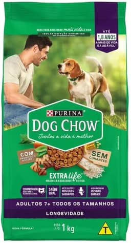 Purina Dog Chow Ração Cães Idosos Dog Chow Carne E Frango 1Kg
