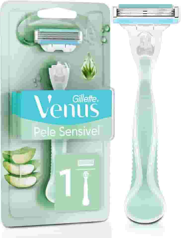 Gillette Venus Pele Sensível Aparelho de Depilar com Aloe Vera, 1ud