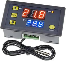 Controlador de Temperatura Digital Termostato W3230 Bivolt 110-220V com Sensor NTC – Aquário, Chocadeira, Cervejeira, Estufa e Freezer